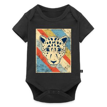 cheetah - Baby Premium short-sleeve bodysuit - black - Front