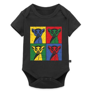 lemur - Baby Premium Kurzarmbody - Schwarz - Vorne