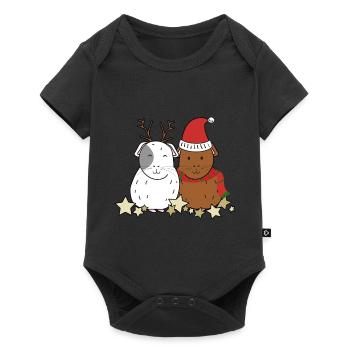 Cochon d'inde noel - Body à manches courtes Premium Bébé - noir - Devant