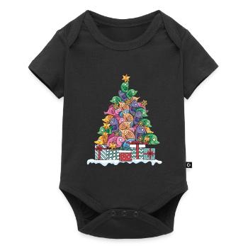 Poisson pêcheur pêchant pour le cadeau de Noël - Body à manches courtes Premium Bébé - noir - Devant