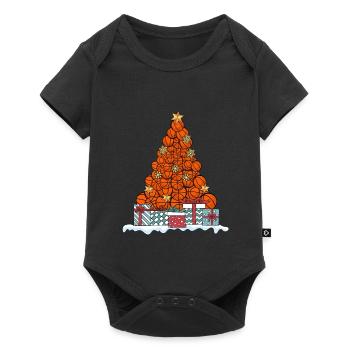 Basketball Basketballspieler Weihnachten Geschenk - Baby Premium Kurzarmbody - Schwarz - Vorne