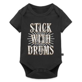 Drums - Baby Premium short-sleeve bodysuit - black - Front