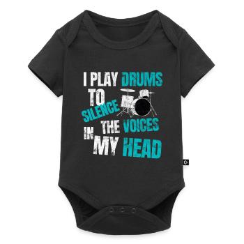 Drums - Baby Premium short-sleeve bodysuit - black - Front