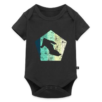 Snowboarding - Baby Premium Kurzarmbody - Schwarz - Vorne