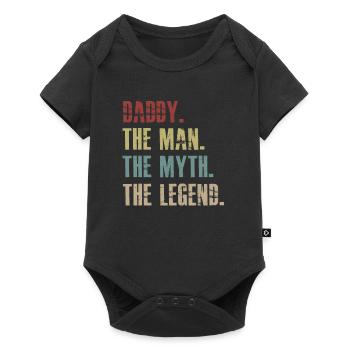 papa l'homme le mythe la légende - Body à manches courtes Premium Bébé - noir - Devant