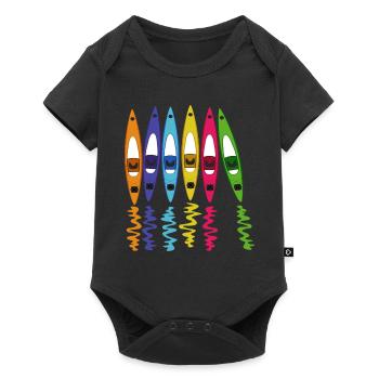 canoë kayak - Body à manches courtes Premium Bébé - noir - Devant