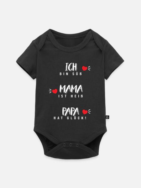 Lustiger Baby-Strampler Babykleidung Geschenk - Baby Premium Kurzarmbody - Schwarz