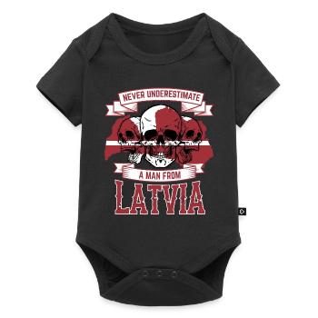 Lettonie - Body à manches courtes Premium Bébé - noir - Devant