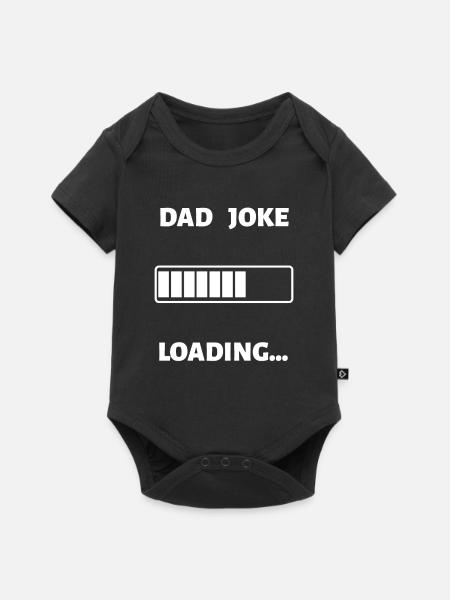 Tata Joke Loading - Premium kortærmet baby-body  - sort