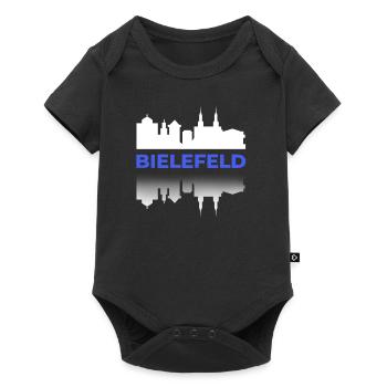 Bielefeld Blau Deutsche Städte Reise NRW Ort Stadt - Baby Premium Kurzarmbody - Schwarz - Vorne
