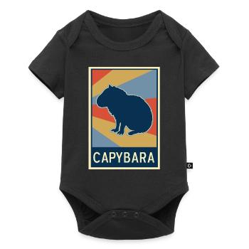 Capybara - Baby Premium Kurzarmbody - Schwarz - Vorne