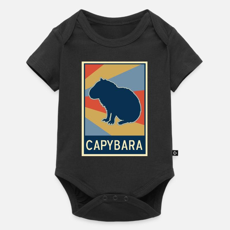 Capybara - Baby Premium Kurzarmbody - Schwarz