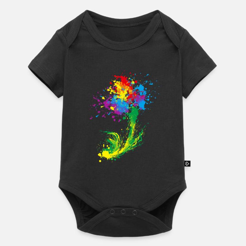 Paintball coloré Paint Splash cadeau cadeau Splash - Body à manches courtes Premium Bébé - noir