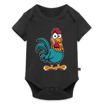 Cock chicken - Baby Premium short-sleeve bodysuit - black - Front