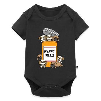 Shih Tzu - Baby Premium Kurzarmbody - Schwarz - Vorne