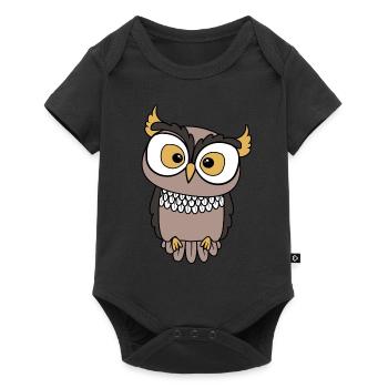 Owl - Baby Premium short-sleeve bodysuit - black - Front