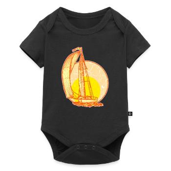 Voilier voilier voilier - Body à manches courtes Premium Bébé - noir - Devant