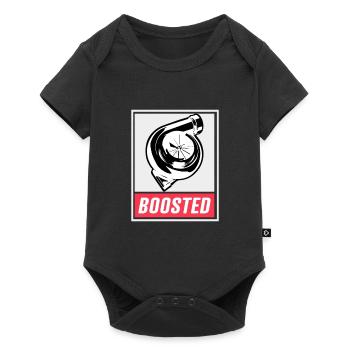 BOOSTED Turbocompresseur de charge moteur turbo cadeau - Body à manches courtes Premium Bébé - noir - Devant