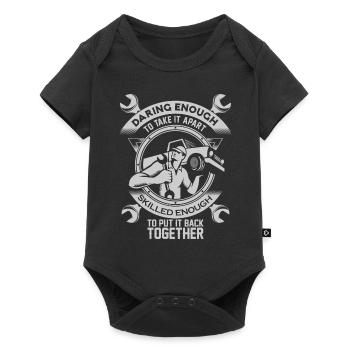 Mécanicien Mécanicien Cadeau mécatronique - Body à manches courtes Premium Bébé - noir - Devant