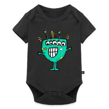 monster - funny monster lady - party monster - Baby Premium short-sleeve bodysuit - black - Front