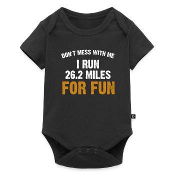 Funny Running Quote 26.2 Marathon Runners - Baby Premium short-sleeve bodysuit - black - Front