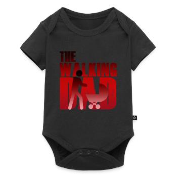 The Walking Dad Fathers Day Dad Stroller Tshirt - Baby Premium short-sleeve bodysuit - black - Front