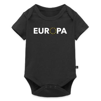 Europa mit Sternen - Baby Premium Kurzarmbody - Schwarz - Vorne