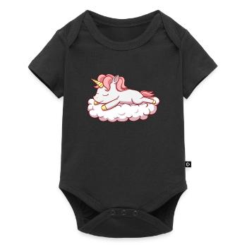 Licorne Licorne Licorne sur nuage - Body à manches courtes Premium Bébé - noir - Devant