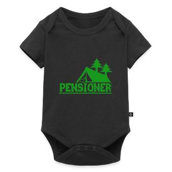 Pensioner camping - Rentner Camping - Baby Premium Kurzarmbody - Schwarz - Vorne