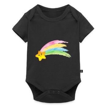 Sweet rainbow star children motif - Baby Premium short-sleeve bodysuit - black - Front