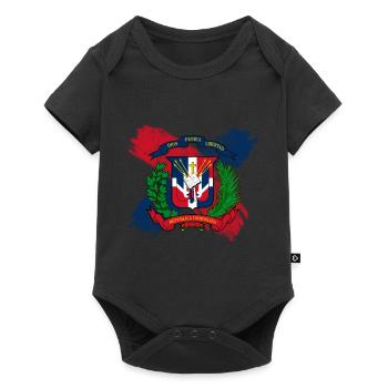 Dominican Republic Rainforest Dominican Flag - Baby Premium short-sleeve bodysuit - black - Front