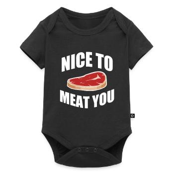 Nice to Meat You - Baby Premium short-sleeve bodysuit - black - Front