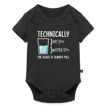 Physics Science Glass Half-full humor - Baby Premium short-sleeve bodysuit - black - Front