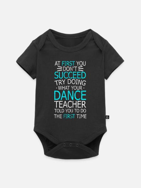 Dance,tap,stepptanz,succeed - Baby Premium Kurzarmbody - Schwarz