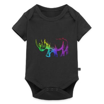 Rhino Rhino millésime coloré - Body à manches courtes Premium Bébé - noir - Devant