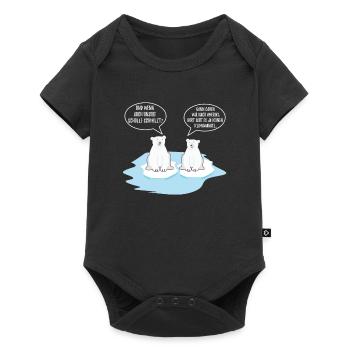 Climate Change Polar Bear Penguin Saying Melting - Baby Premium short-sleeve bodysuit - black - Front
