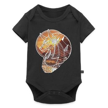 le dieu égyptien Anubis - Body à manches courtes Premium Bébé - noir - Devant