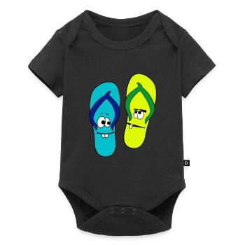 Cool FitFlops Funny flip flops - Baby Premium short-sleeve bodysuit - black - Front