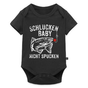Angler Angel pêche sportive pêche pêche canne à pêche - Body à manches courtes Premium Bébé - noir - Devant