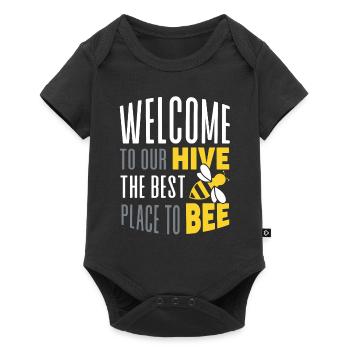Welcome to our Hive Bee Cadeau - Body à manches courtes Premium Bébé - noir - Devant