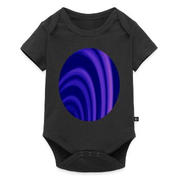 Anneaux fractaux ovales - Body à manches courtes Premium Bébé - noir - Devant