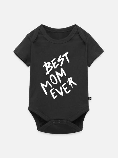 Beste Mama der Welt - Baby Premium Kurzarmbody - Schwarz