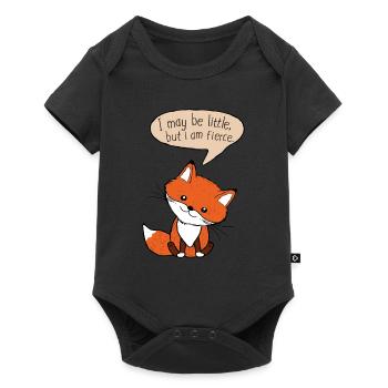 Petit renard petit mais sauvage - Body à manches courtes Premium Bébé - noir - Devant