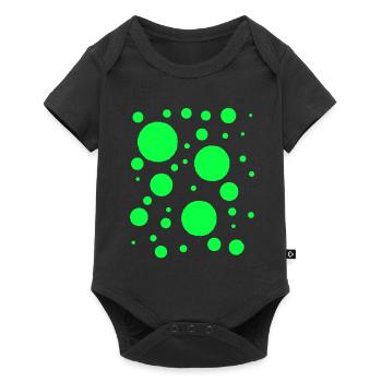 Neon Green Dots - Baby Premium short-sleeve bodysuit - black - Front