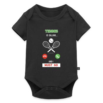 Tennis is calling and I must go Telefon Smartphone - Baby Premium Kurzarmbody - Schwarz - Vorne