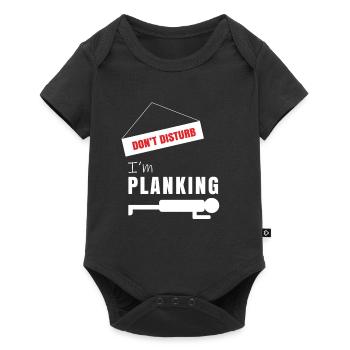 Planking - Baby Premium Kurzarmbody - Schwarz - Vorne