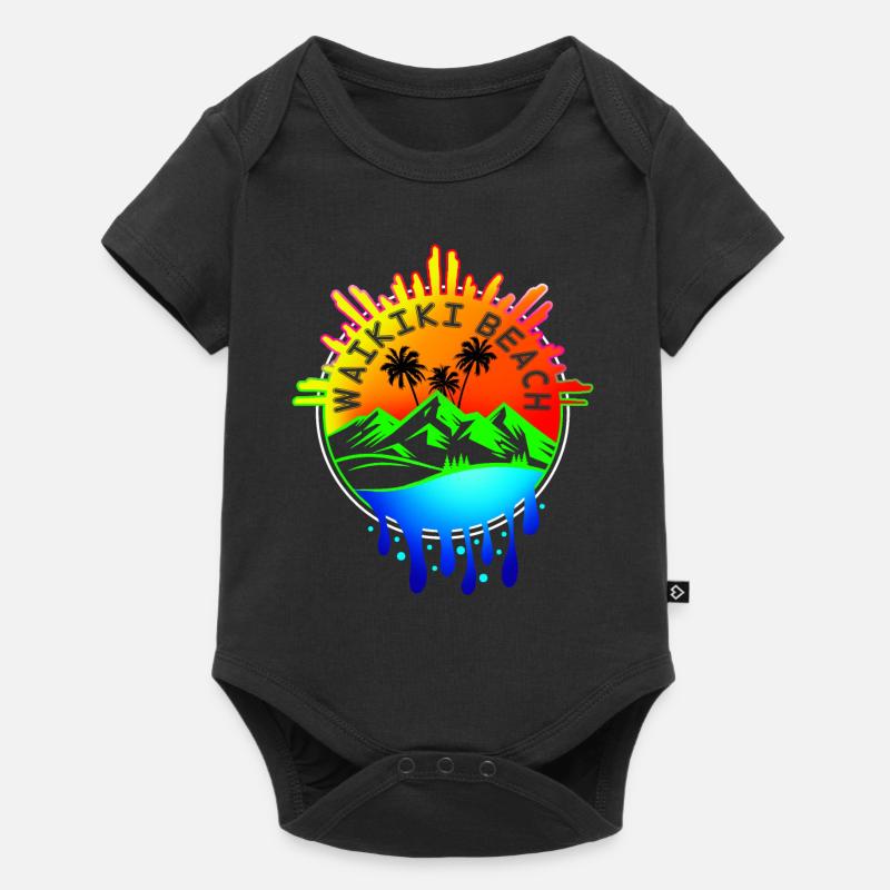 Waikiki Beach - Body à manches courtes Premium Bébé - noir