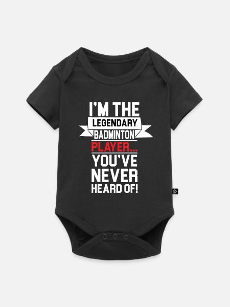 Legendärer Badminton Spieler - Baby Premium Kurzarmbody - Schwarz