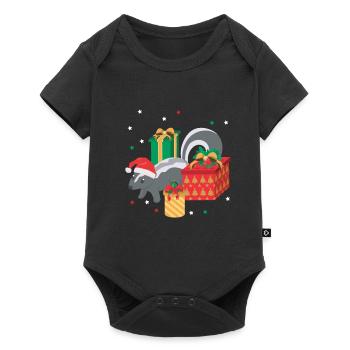 Christmas honey badger - Baby Premium short-sleeve bodysuit - black - Front