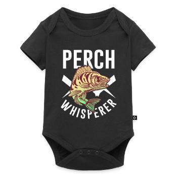 Perche murmure poisson drôle - Body à manches courtes Premium Bébé - noir - Devant